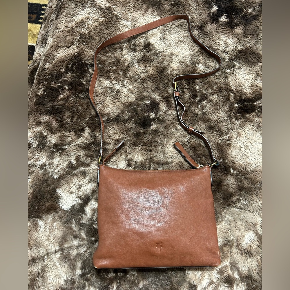 Frye Tan Leather Crossbody Bag
